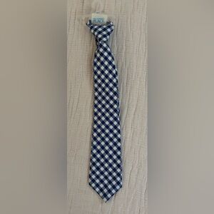 The Children's Place Navy and White Plaid Tie